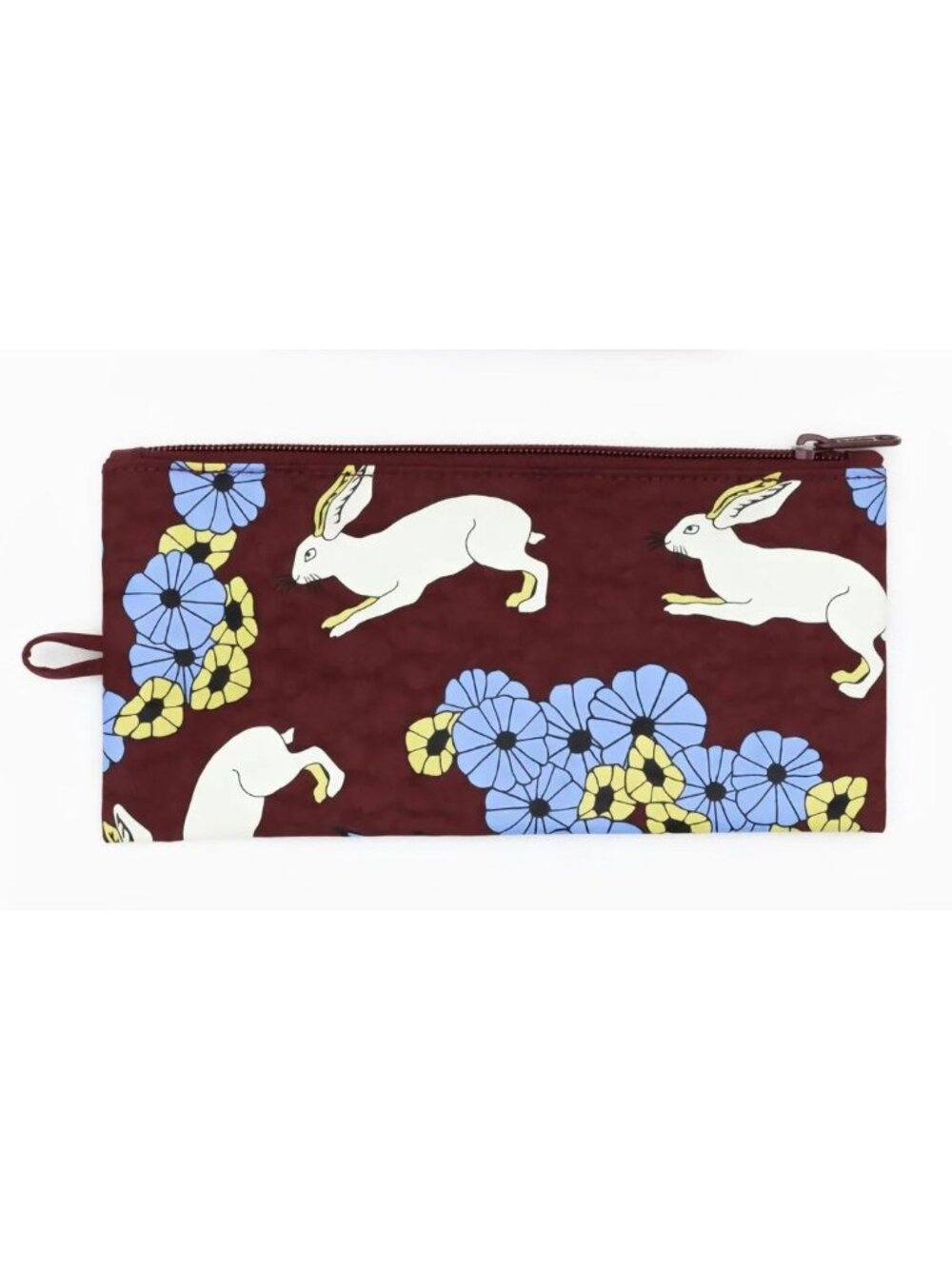 NWOT Baggu Flat Pouch Medium - Wild Rabbit Mahogany (Night Orchard) - Picture 3 of 4